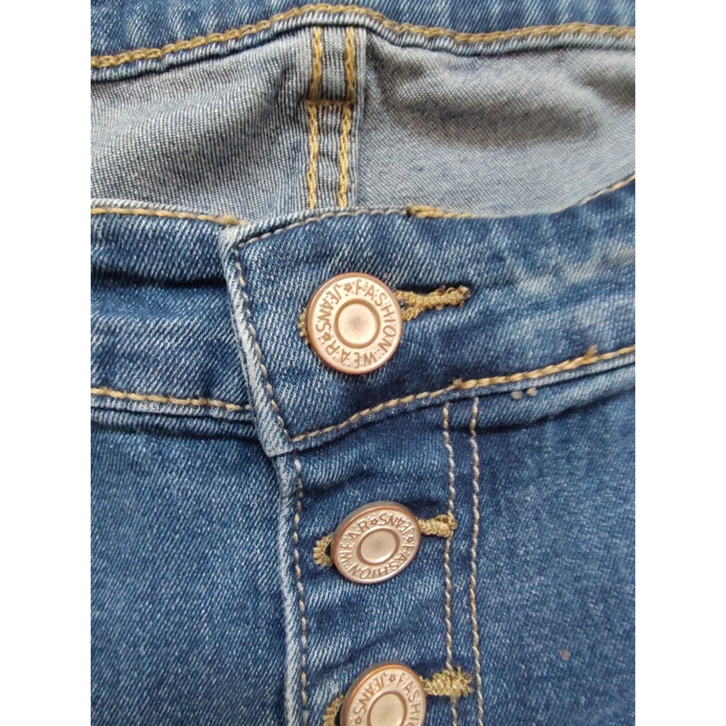 Vtg Cute Style Jeans Button Fly Hi Rise Flared Denim 90s Y2K Women’s XL 14 Plus