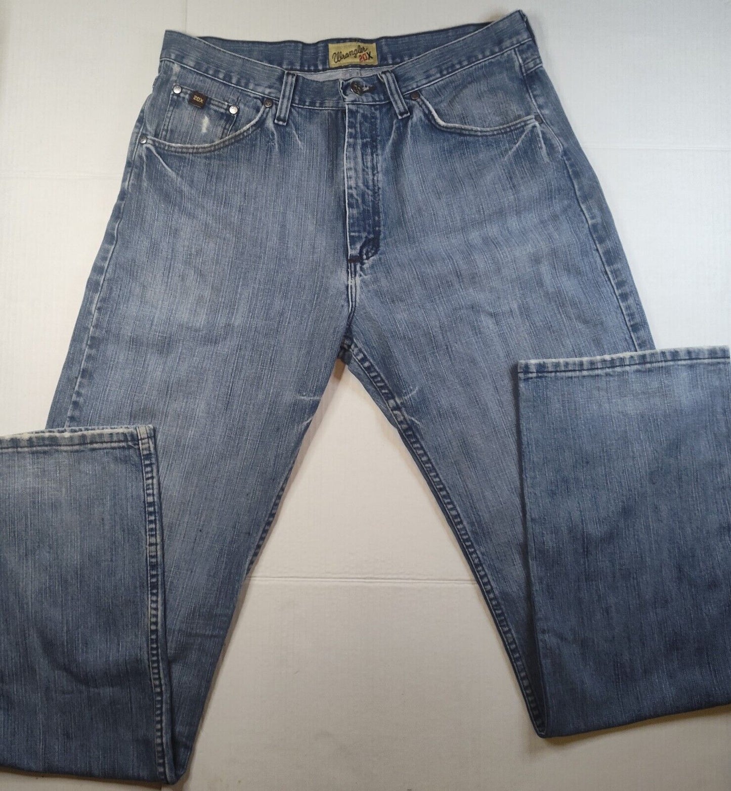 Wrangler Jeans Mens 33x36 Super Relaxed 90s Fit Western Blue Jeans LESE573004