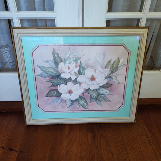 Vintage homeco Home Interiors & Gifts 26.5"X22" Floral Print Vivid Colors