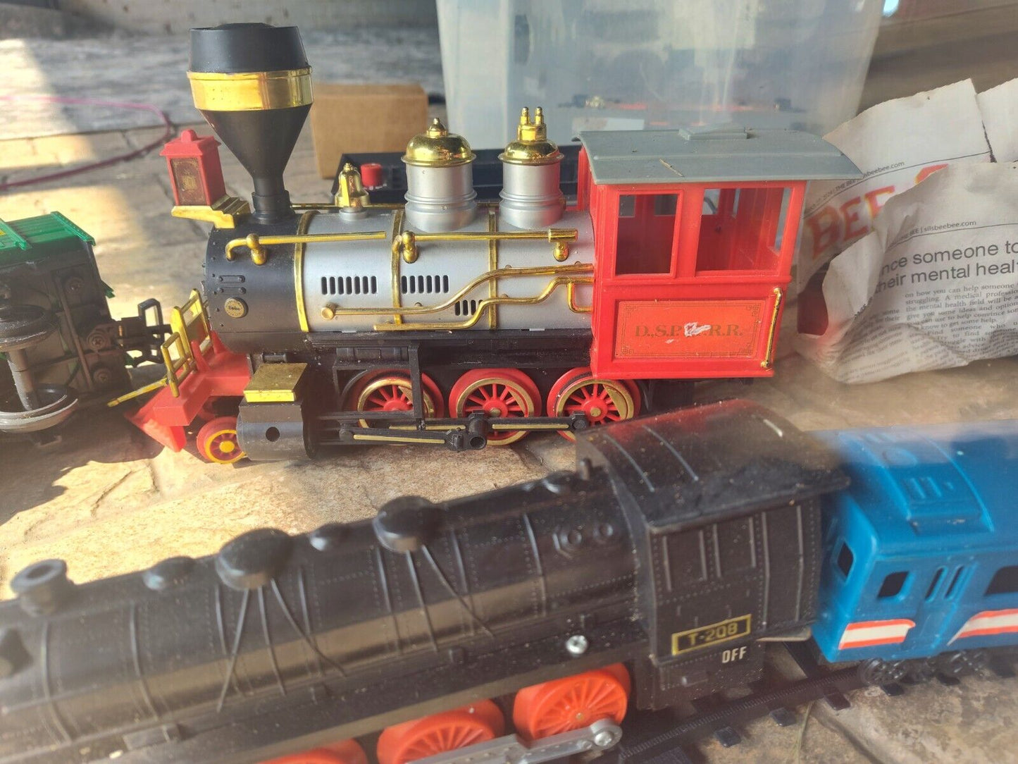 Lot Of Vintage Toy Trains (2sets, complete With Tracks) Need Batteries, Untested