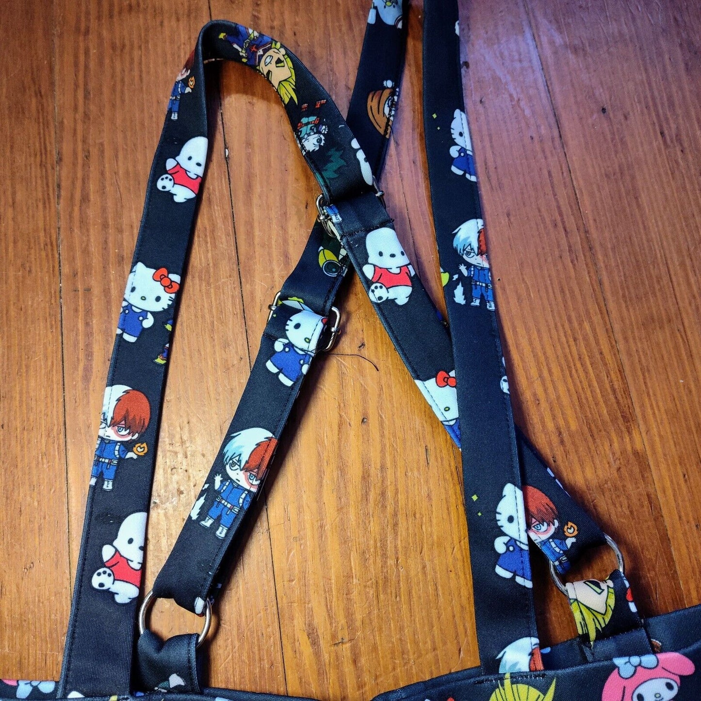 Hot Topic Skater Skirt Suspenders My Hero Academia HELLO KITTY & Friends Size M