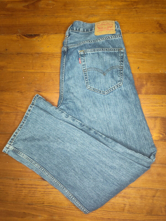 Levi 559 “Waterless” Denim Men’s Sz 34x32 Western Blue Jeans 100% Cotton Country