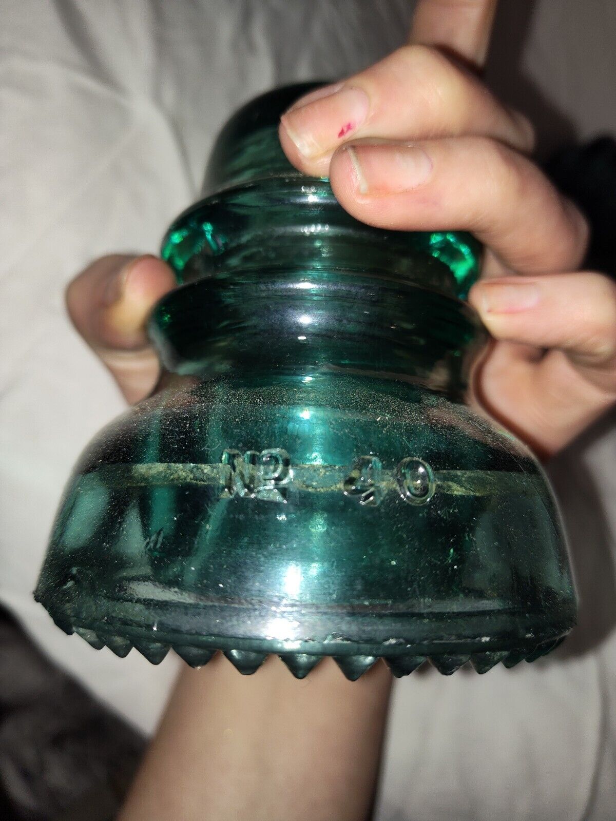 VTG Beehive Shaped Insulators  Green Glass Years 1914-1951 Whiteall & Hemingray