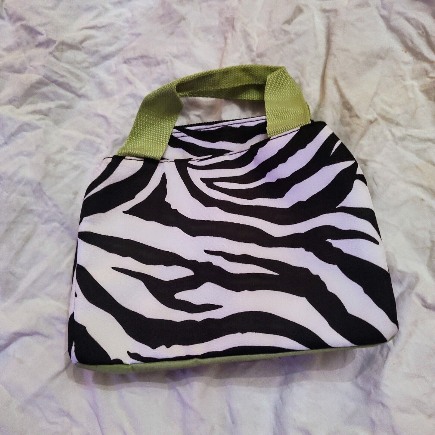 Zebra Stripes School Camping Work Travel Insulated Lunch Box Bag Lunchbox