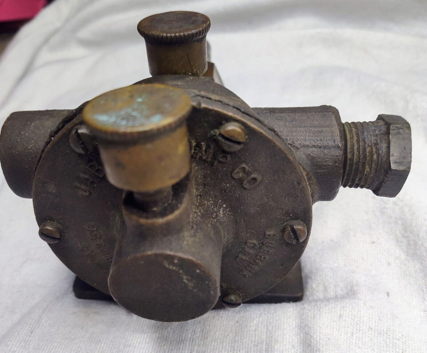 Vintage Jabsco Pump Co. Brass PAT. 2189356 with pulley .5