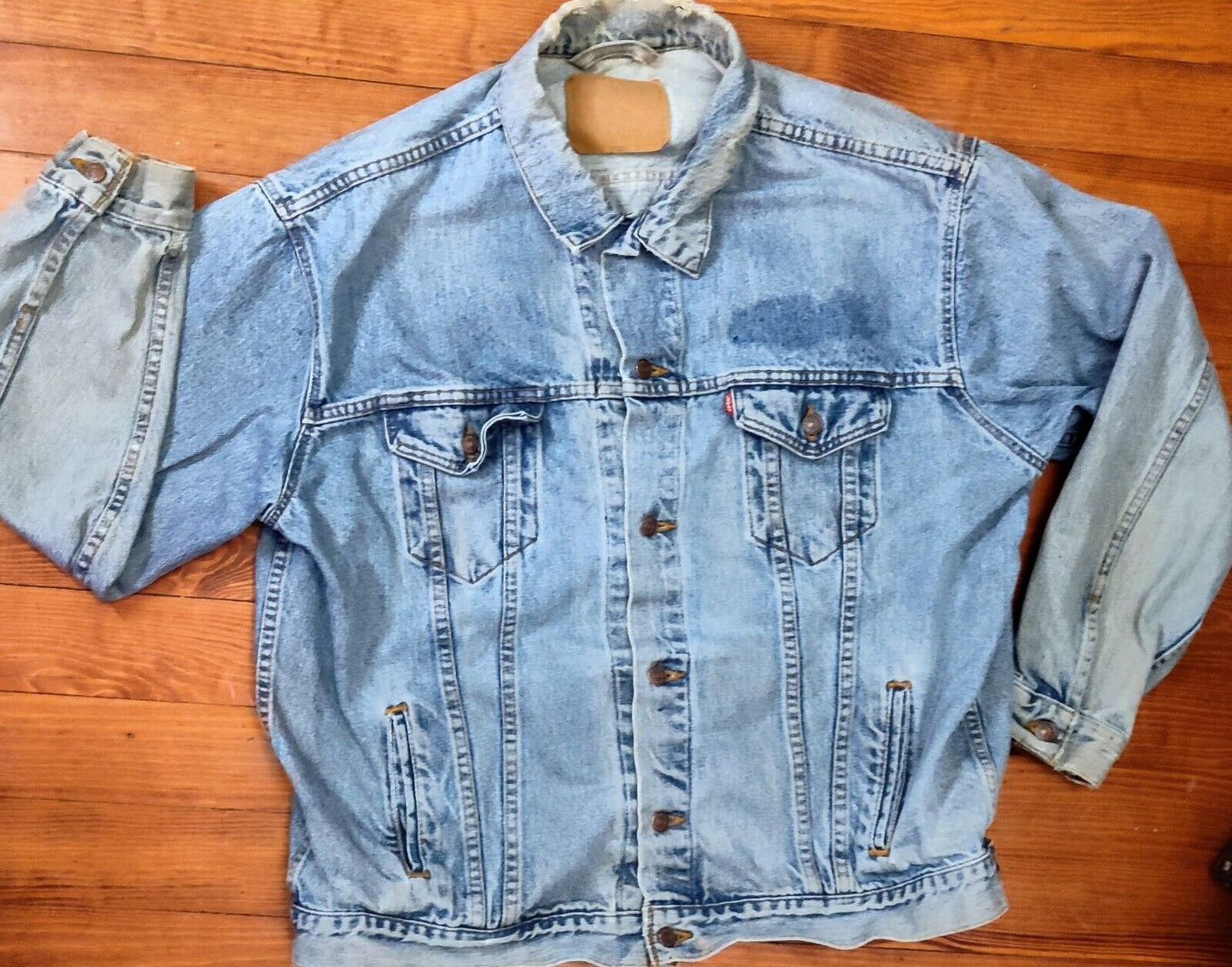 Vintage Levis Denim Trucker Jacket Mens Medium USA 80s 70507 0218