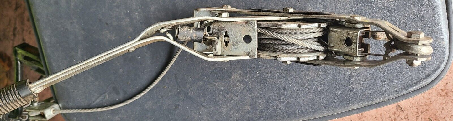 Ohio Vintage Rope Hoist & Puller 1000LB Lift 2000LB Pull TT1-8W Cable Bent Handl