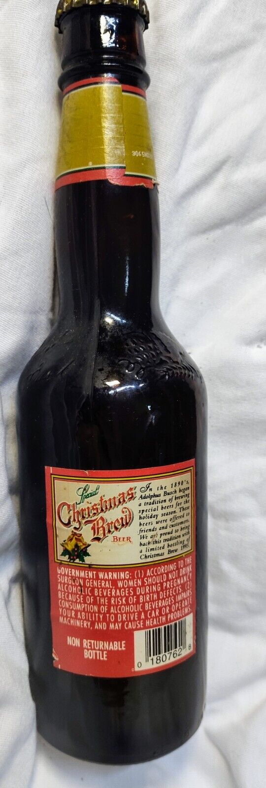 Limited Edition 1995 Special Christmas Brew Beer Anheuser Busch 12oz Bottle