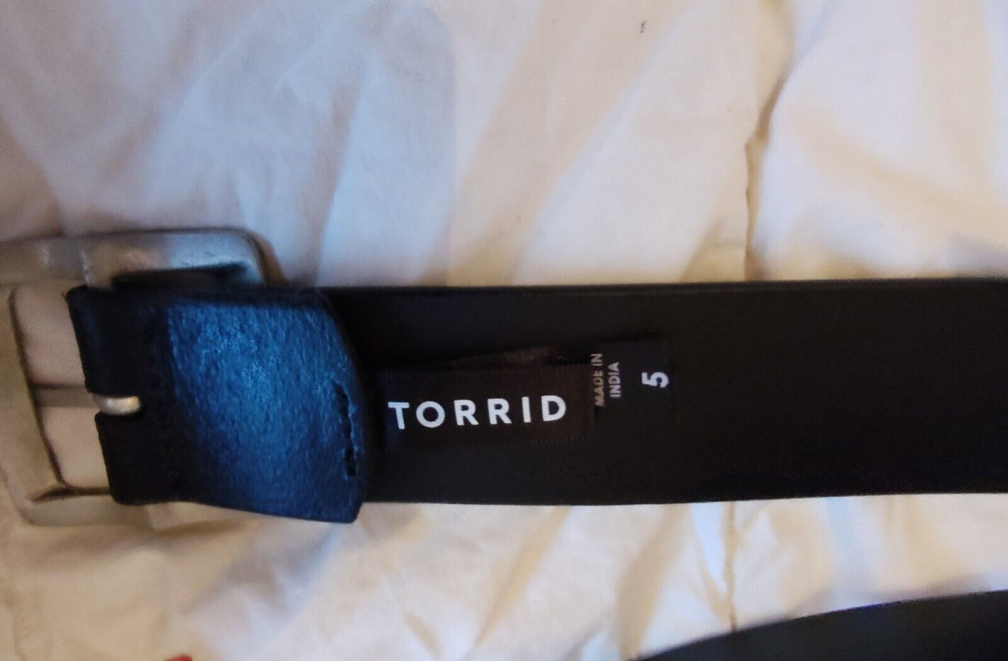 Torrid Women’s Plus 5x Sz 5 Faux Leather Buckle Black Belt Plus Size