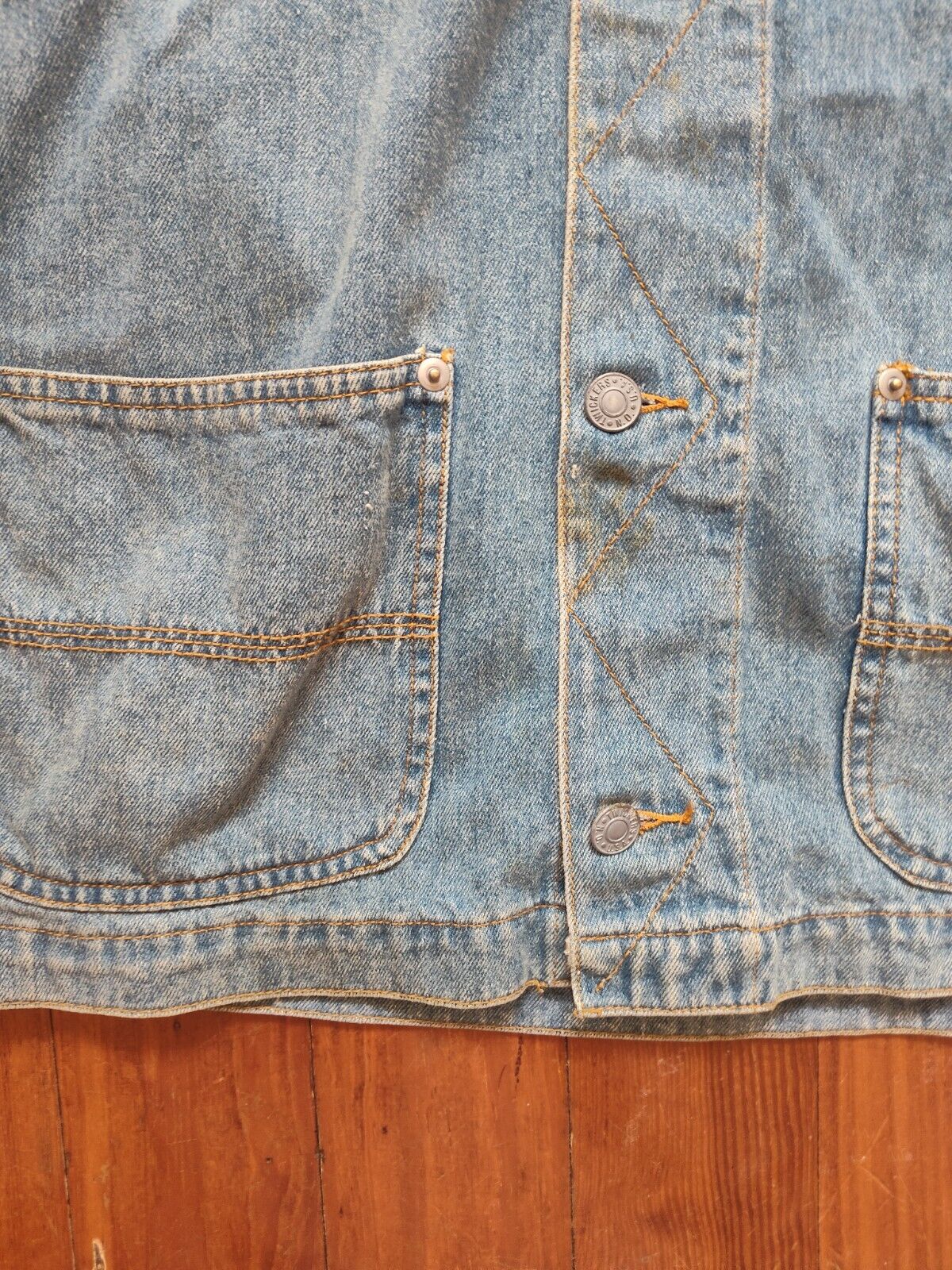 Twickers Kenneth Gordon Blue Jean Jacket Vtg, Med Chore Jacket 90s Dad Jacket