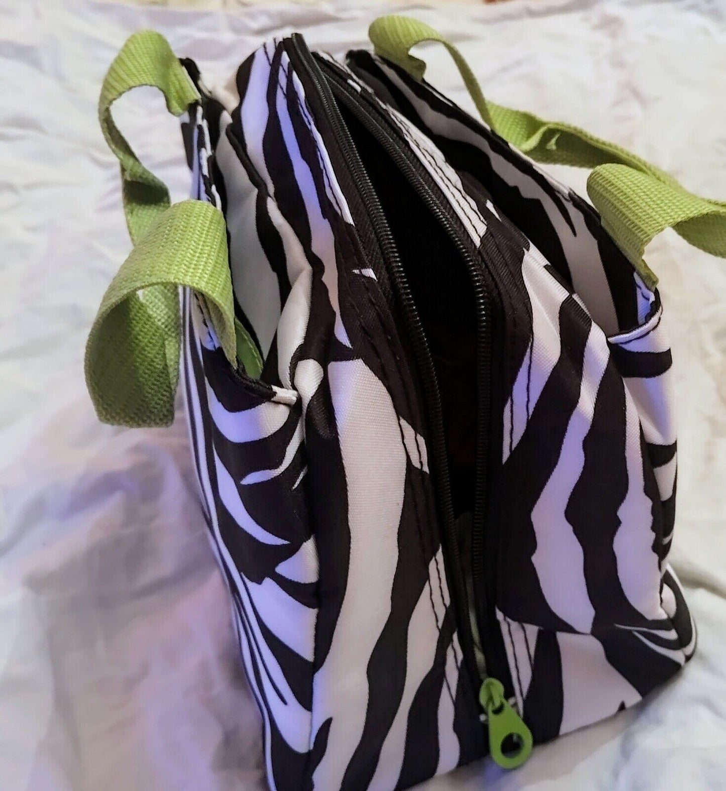 Zebra Stripes School Camping Work Travel Insulated Lunch Box Bag Lunchbox