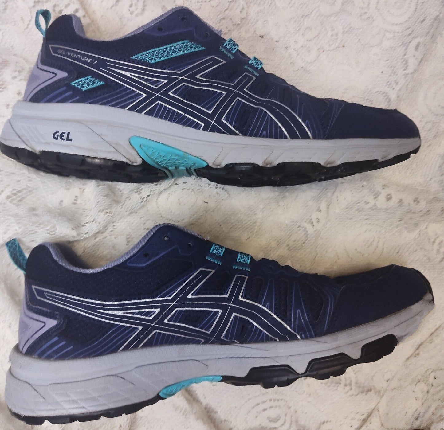 Asics Women’s Gel Venture 7 Style 1012A477 Blue Running Shoes Sneakers Size 9