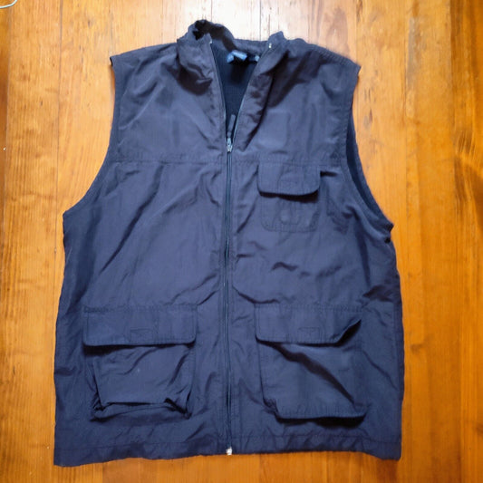 Photographers Vest Mens M Gorp-core Navy Utility Pockets Traveler Gear Layerable