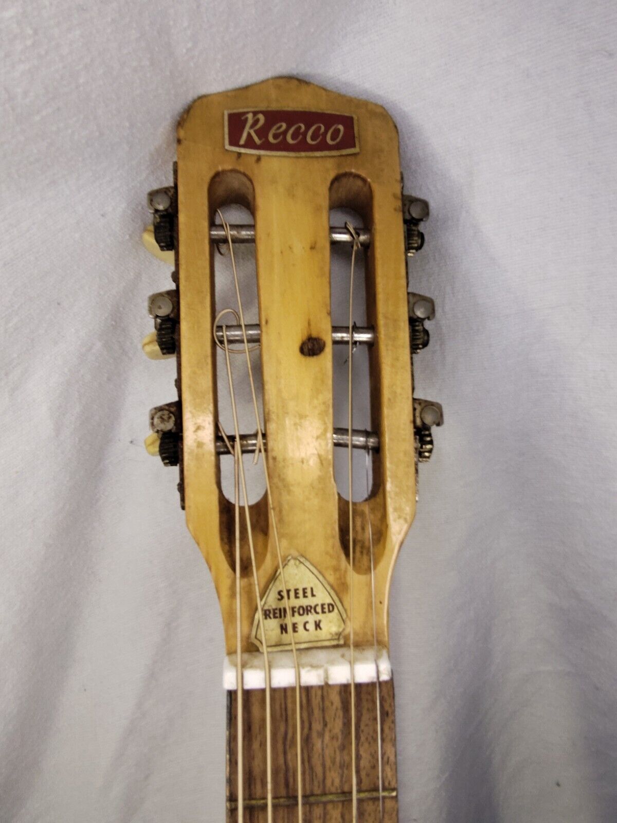 1960s Recco Open Headstock Guitar, Made In Japan. Classical Instrument. Vintage