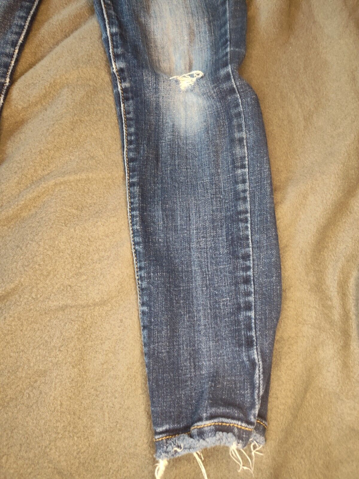 Girls Size 12 KanCan signature jeans - mid rise skinny - distressed - very good