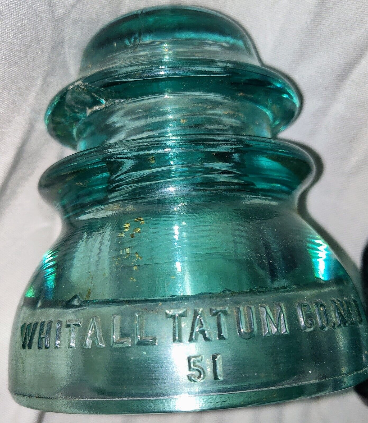 VTG Beehive Shaped Insulators  Green Glass Years 1914-1951 Whitehall & Hemingray