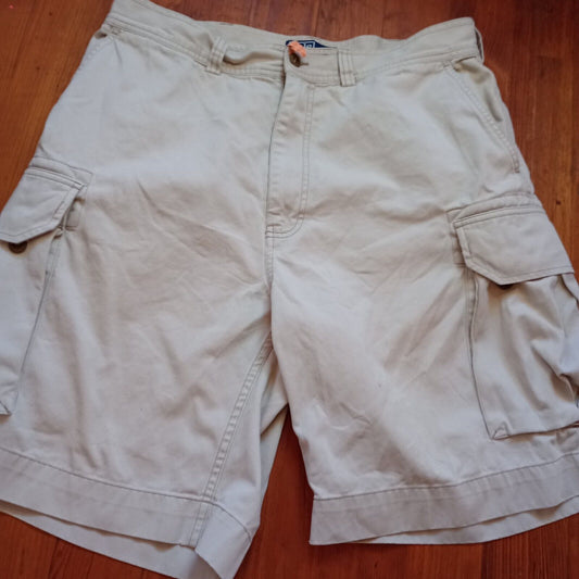 Mens Sz 34 Polo Ralph Lauren Cargo Shorts Khaki Beige Tan Classic  Chino Utility