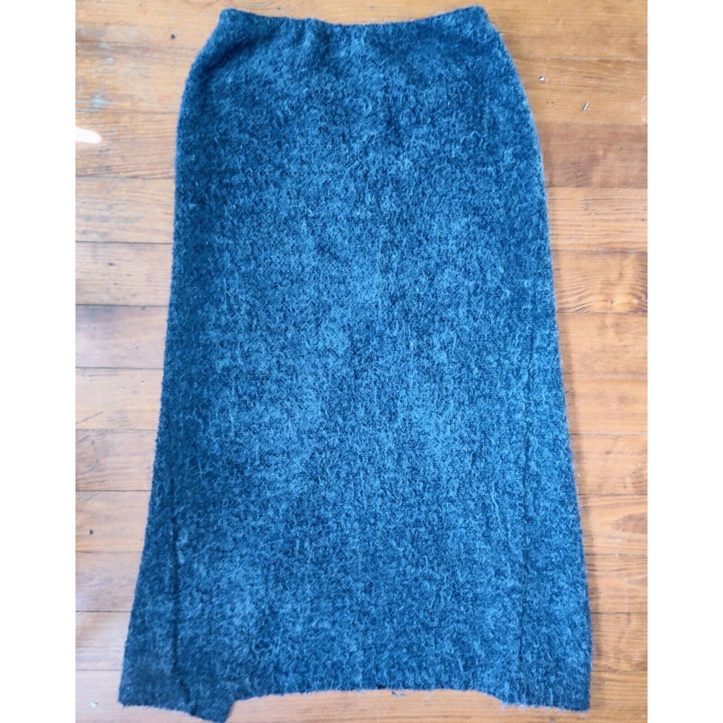 Sz8 Vintage Finity Wool Mohair Blend Gray High Slit Sultry Old Money Midi Skirt