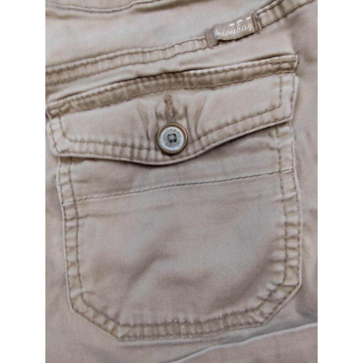 Union Bay Y2k Khaki Booty Shorts Junior Womens Size 5 Cotton Pockets Belt Loop