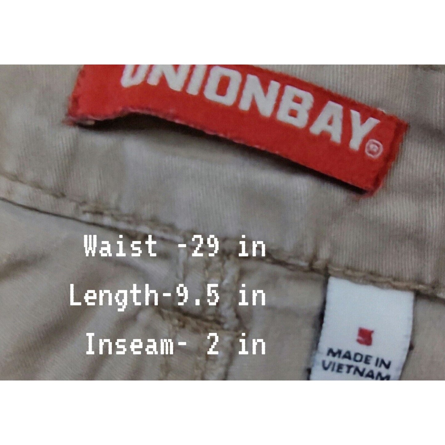 Union Bay Y2k Khaki Booty Shorts Junior Womens Size 5 Cotton Pockets Belt Loop