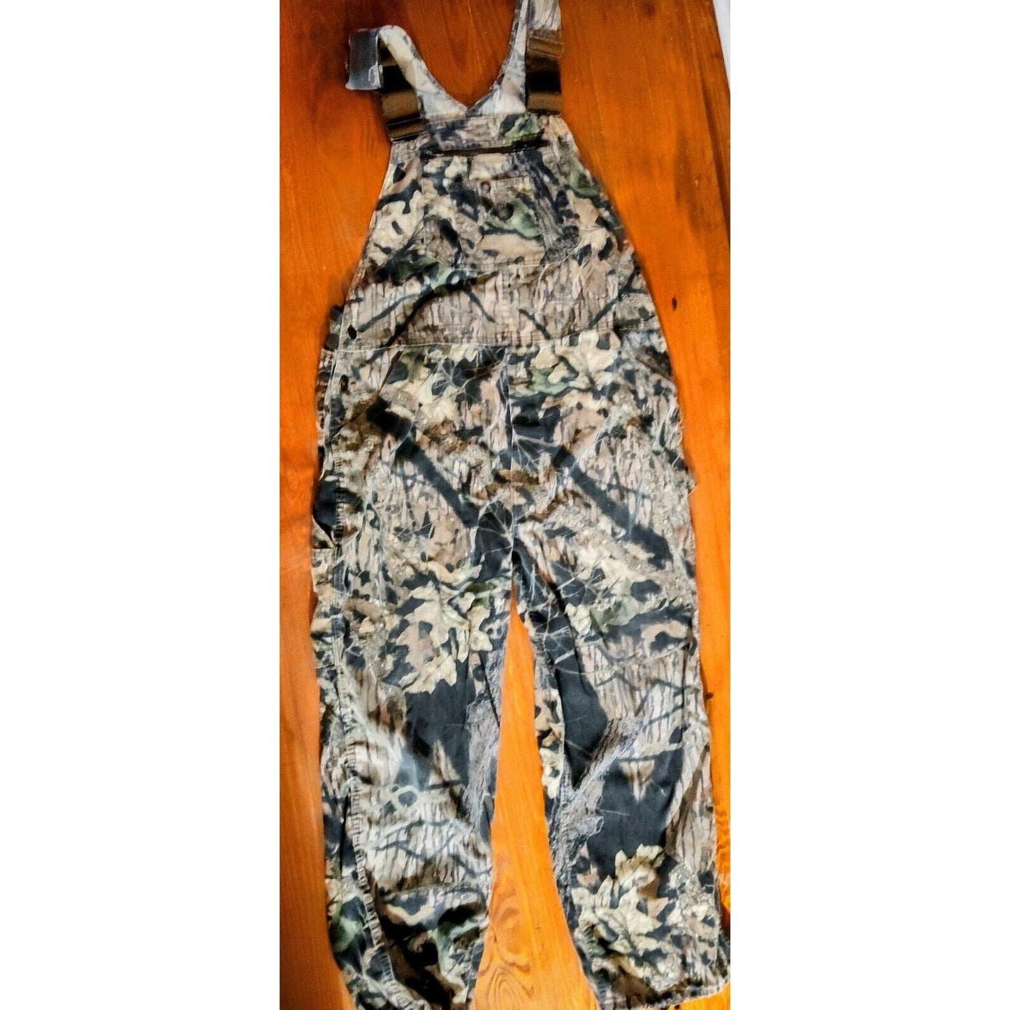 Gorpcore VTG Mossy Oak Camo Overalls Heavy Cotton Bib Camouflage Sz XL USA Made